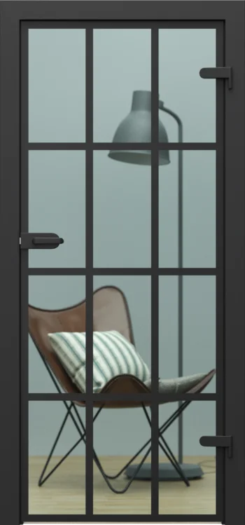 PORTA GLASS transparent glass with painted muntins