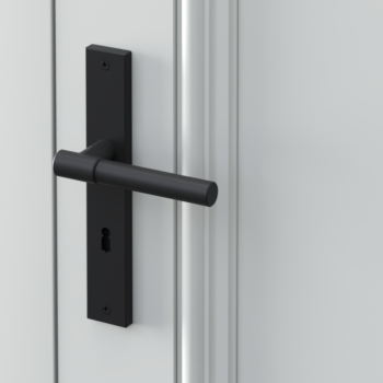 Porta ORNATO_Lakier UV Premium Plus_Szary RAL 7035_klamka Lungo Czarny_detal