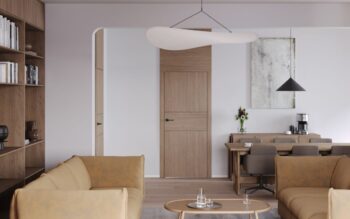 PORTA LEVEL LINE_L3_Okleina_GRUPA II_Dąb Arles Toffee_Ośc Level 100_Intarsje Czarny_Klamka Lago_Czarny_Poziom