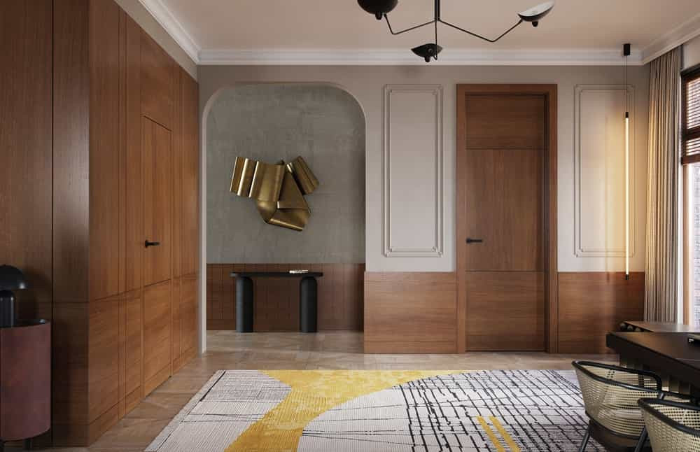 Veneer on the wall, a modern answer to retro paneling