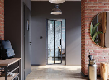 Modernios stiklinės vidaus durys