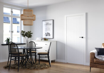 white MILLED DOOR IN SCANDINAVIAN STYLE