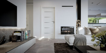 white living room doors Porta Verte PREMIUM E