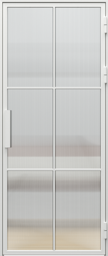 PORTA LOFT STEEL model 1 fluted glass