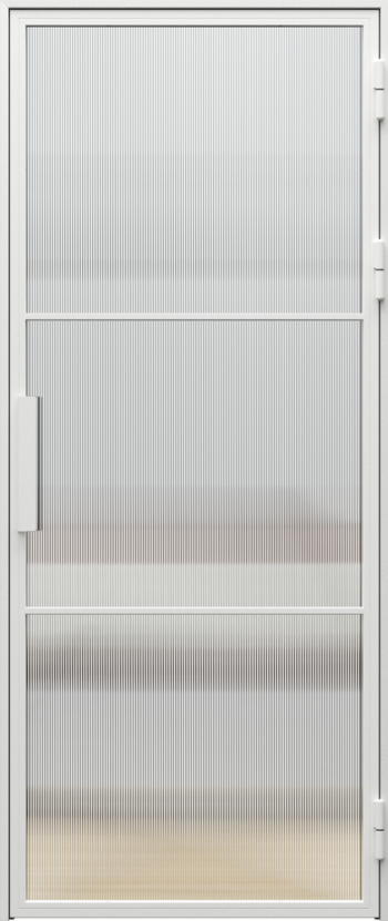 PORTA LOFT STEEL model 2 fluted glass