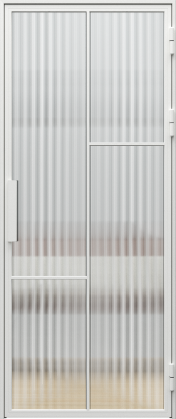 PORTA LOFT STEEL model 3 fluted glass